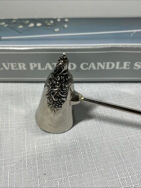 Vintage Silver Plated Candle Snuffer - Decorative Bell Top